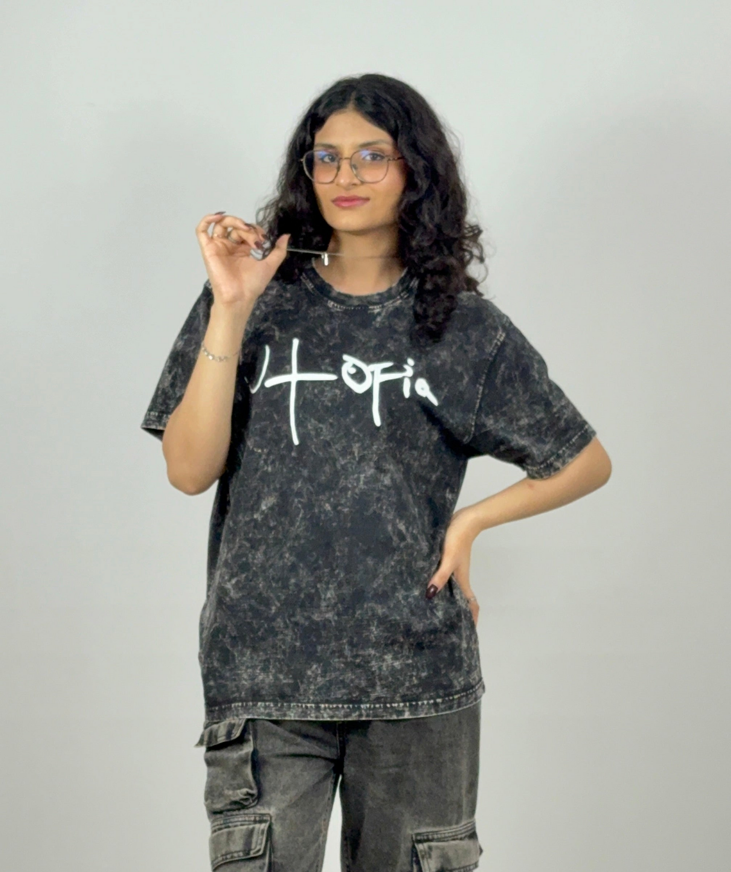 Acid Wash Utopia Oversized T-Shirt